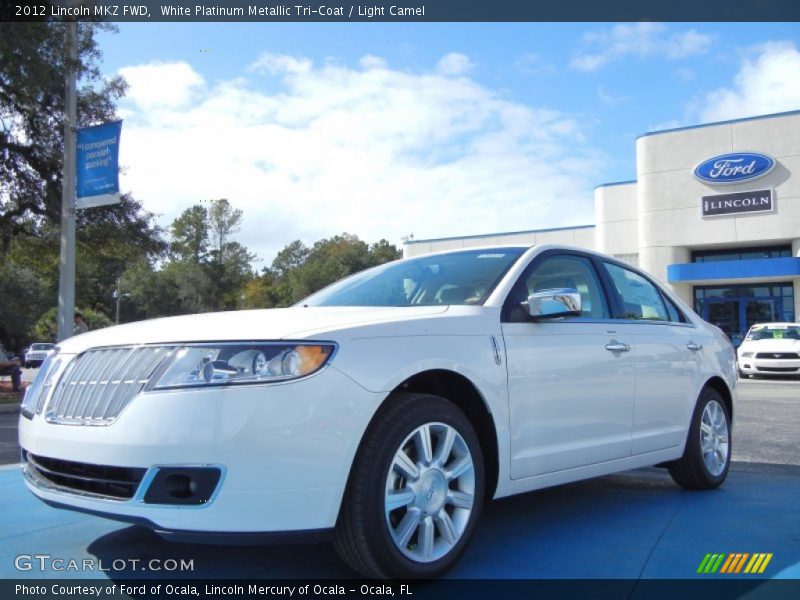 White Platinum Metallic Tri-Coat / Light Camel 2012 Lincoln MKZ FWD