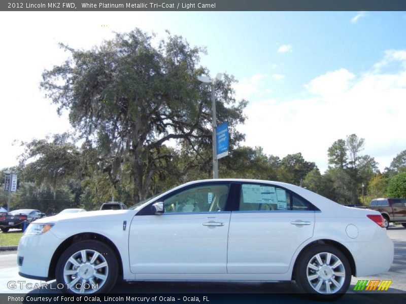White Platinum Metallic Tri-Coat / Light Camel 2012 Lincoln MKZ FWD