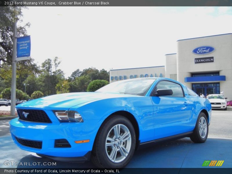 Grabber Blue / Charcoal Black 2012 Ford Mustang V6 Coupe