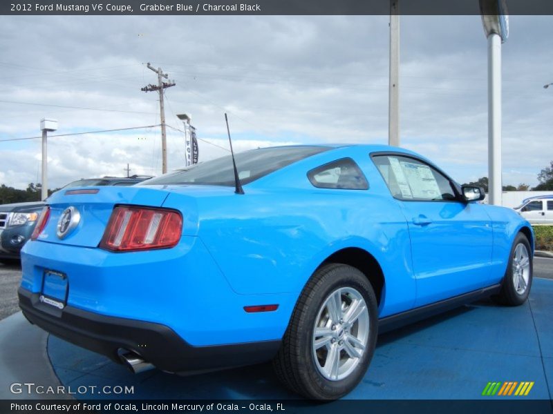 Grabber Blue / Charcoal Black 2012 Ford Mustang V6 Coupe