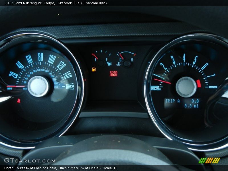 Grabber Blue / Charcoal Black 2012 Ford Mustang V6 Coupe