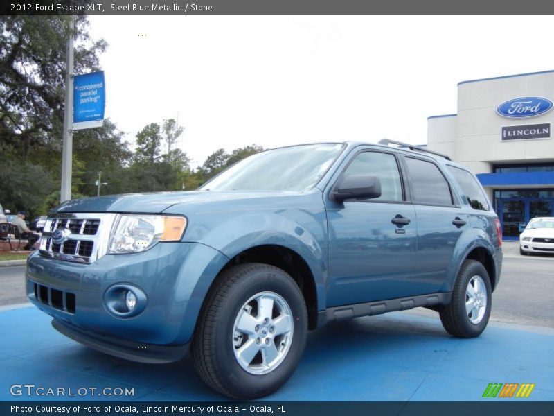 Steel Blue Metallic / Stone 2012 Ford Escape XLT