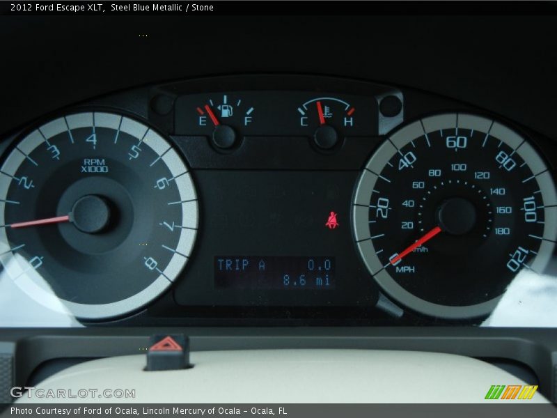 Steel Blue Metallic / Stone 2012 Ford Escape XLT
