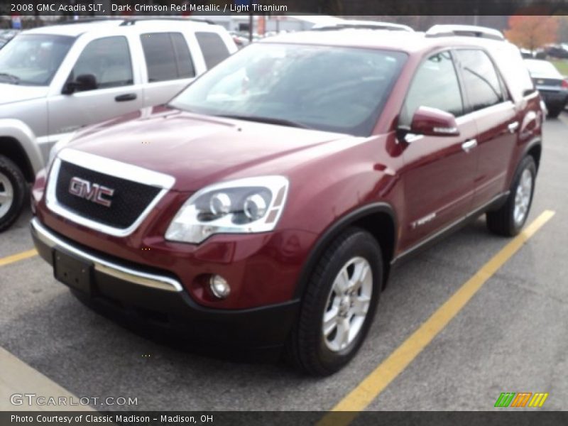 Dark Crimson Red Metallic / Light Titanium 2008 GMC Acadia SLT