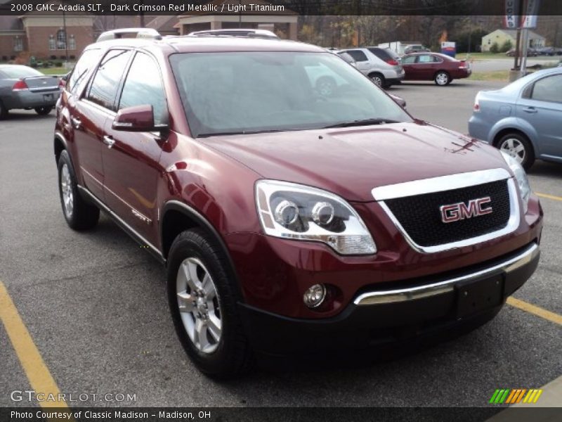 Dark Crimson Red Metallic / Light Titanium 2008 GMC Acadia SLT