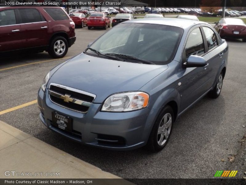 Icelandic Blue Metallic / Charcoal 2008 Chevrolet Aveo LS Sedan