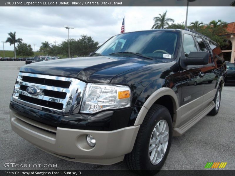 Black / Charcoal Black/Camel 2008 Ford Expedition EL Eddie Bauer