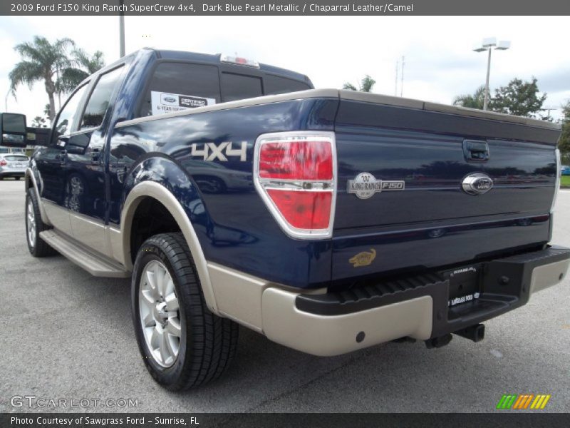 Dark Blue Pearl Metallic / Chaparral Leather/Camel 2009 Ford F150 King Ranch SuperCrew 4x4