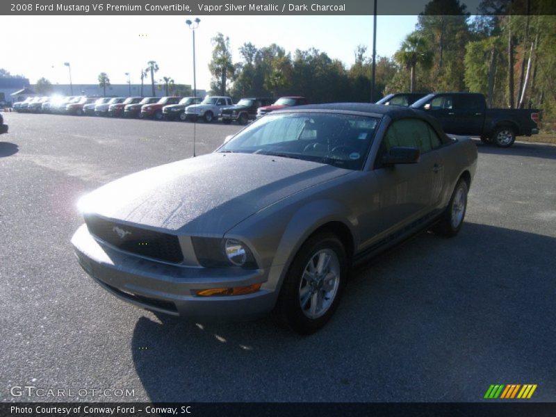 Vapor Silver Metallic / Dark Charcoal 2008 Ford Mustang V6 Premium Convertible