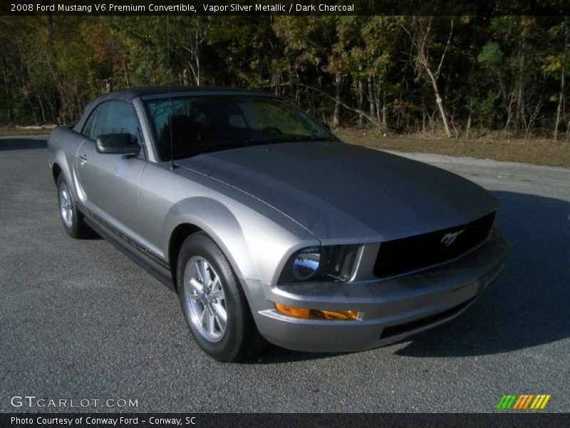Vapor Silver Metallic / Dark Charcoal 2008 Ford Mustang V6 Premium Convertible