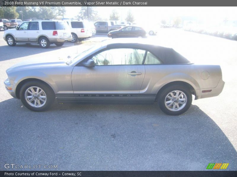 Vapor Silver Metallic / Dark Charcoal 2008 Ford Mustang V6 Premium Convertible