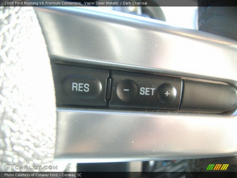 Vapor Silver Metallic / Dark Charcoal 2008 Ford Mustang V6 Premium Convertible