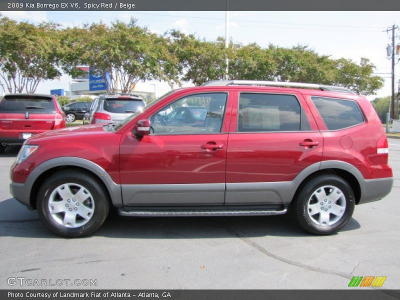 Spicy Red / Beige 2009 Kia Borrego EX V6