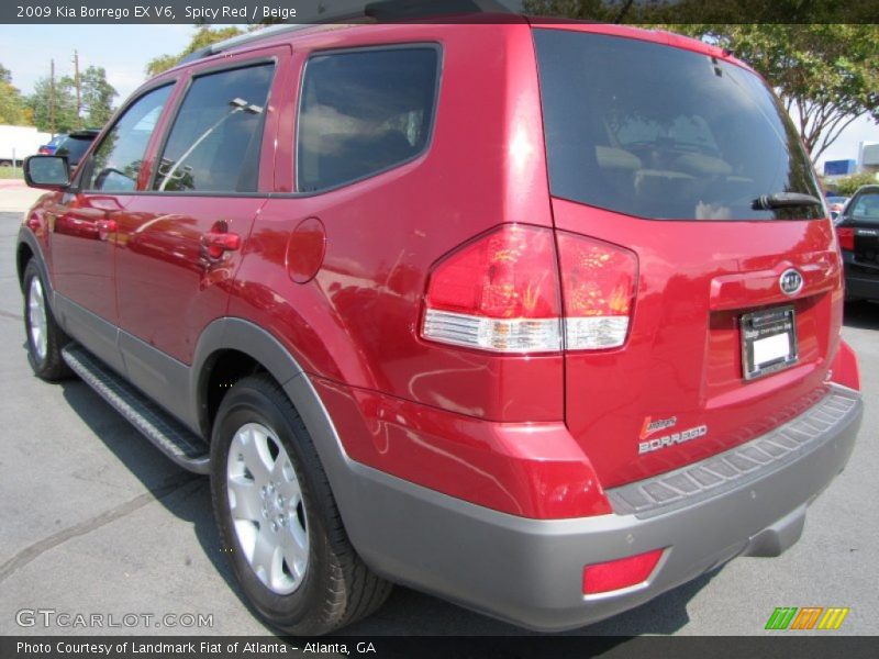 Spicy Red / Beige 2009 Kia Borrego EX V6
