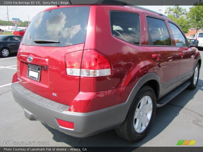 Spicy Red / Beige 2009 Kia Borrego EX V6