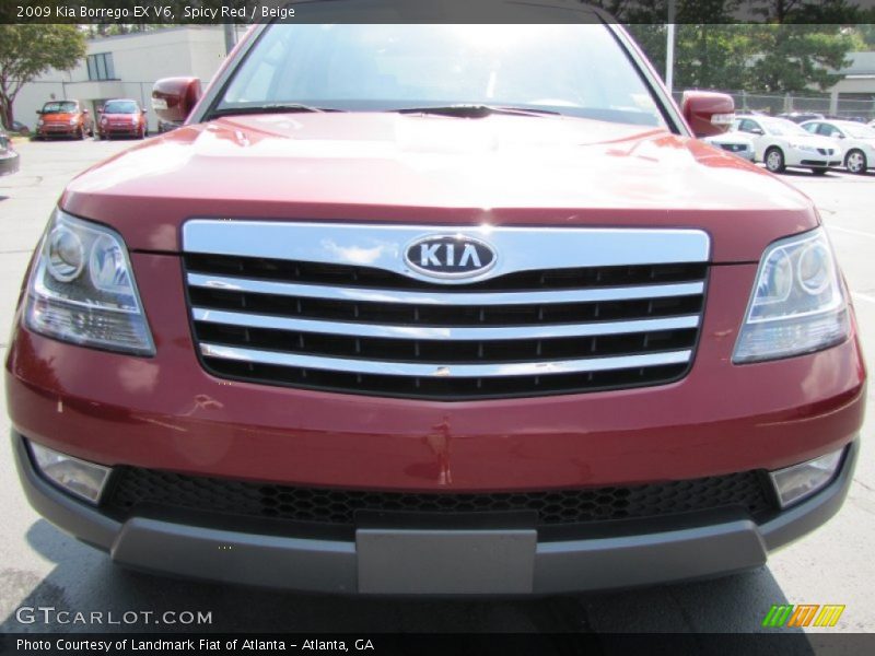 Spicy Red / Beige 2009 Kia Borrego EX V6