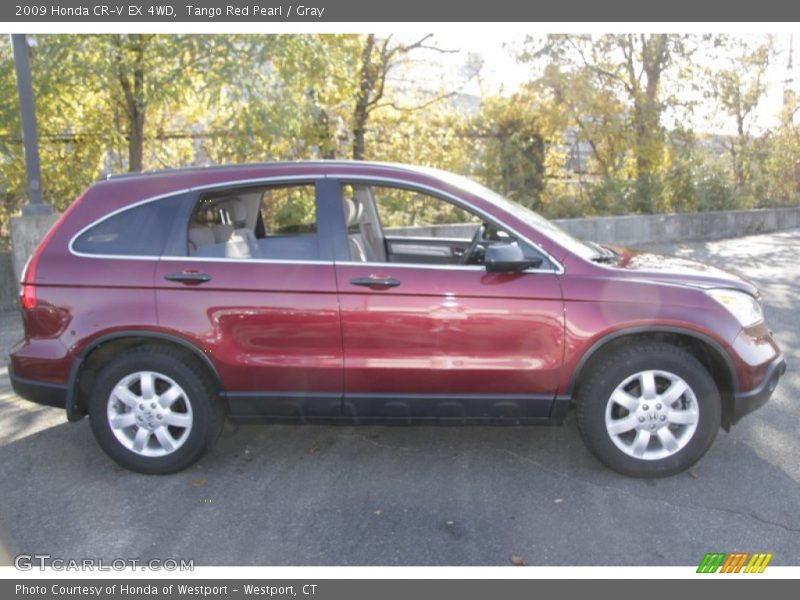 Tango Red Pearl / Gray 2009 Honda CR-V EX 4WD