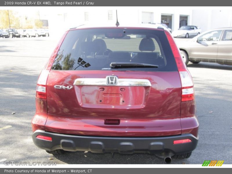 Tango Red Pearl / Gray 2009 Honda CR-V EX 4WD