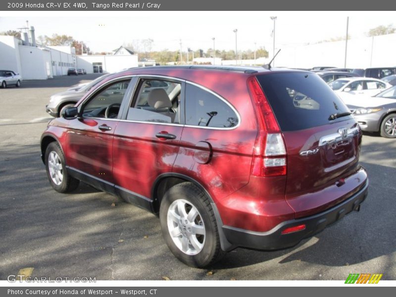 Tango Red Pearl / Gray 2009 Honda CR-V EX 4WD