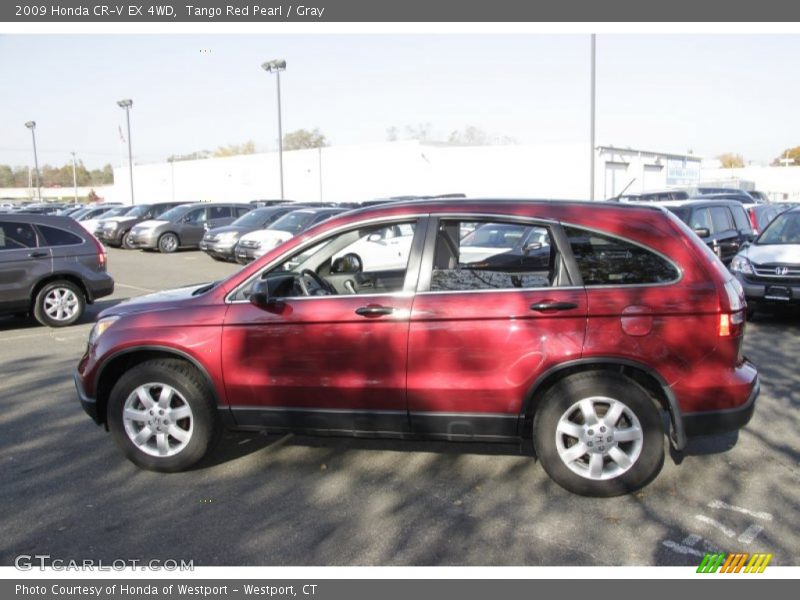 Tango Red Pearl / Gray 2009 Honda CR-V EX 4WD