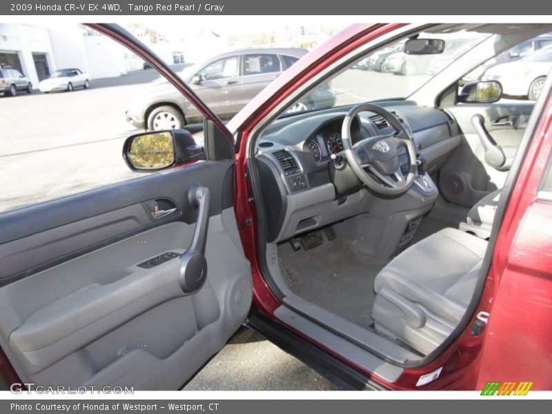 Tango Red Pearl / Gray 2009 Honda CR-V EX 4WD