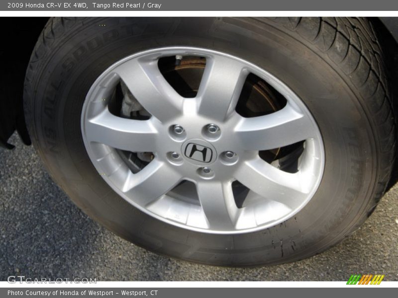 Tango Red Pearl / Gray 2009 Honda CR-V EX 4WD