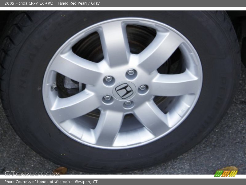 Tango Red Pearl / Gray 2009 Honda CR-V EX 4WD