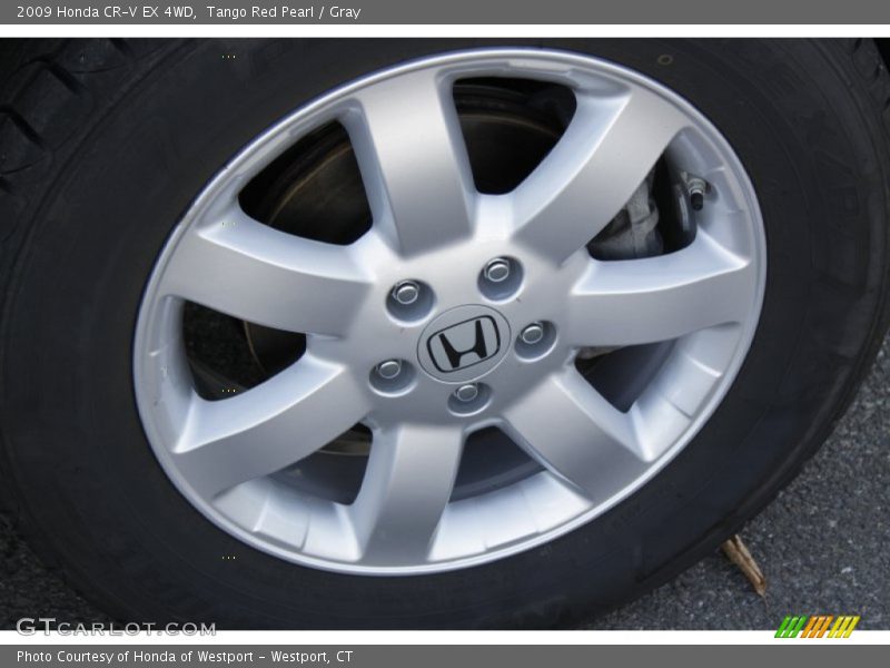 Tango Red Pearl / Gray 2009 Honda CR-V EX 4WD