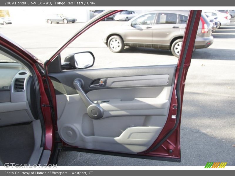 Tango Red Pearl / Gray 2009 Honda CR-V EX 4WD