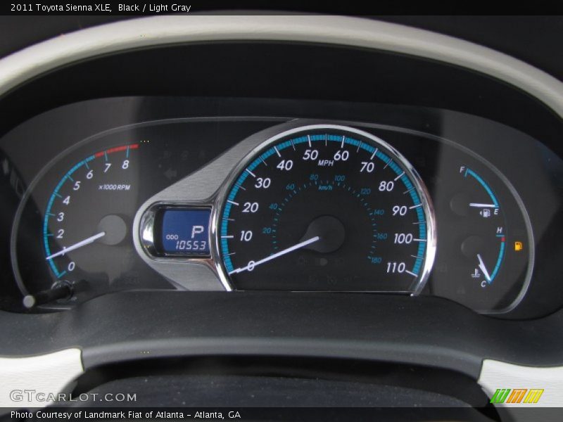 Black / Light Gray 2011 Toyota Sienna XLE