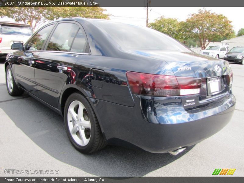 Deepwater Blue / Gray 2007 Hyundai Sonata SE V6