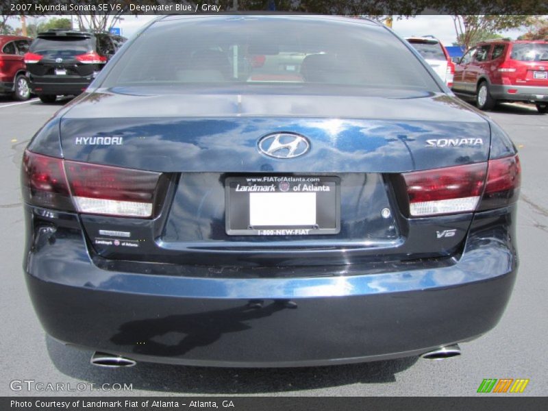 Deepwater Blue / Gray 2007 Hyundai Sonata SE V6