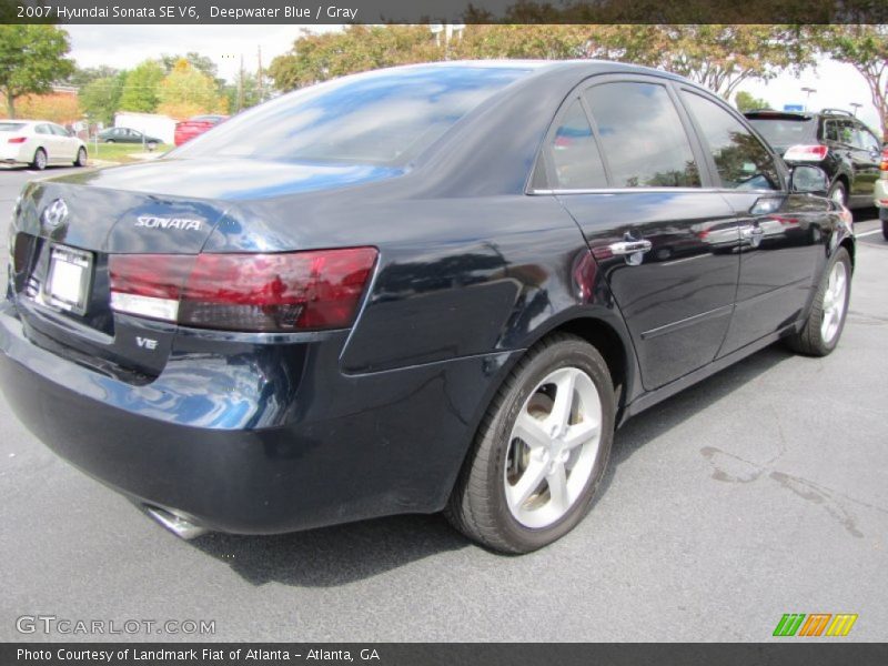 Deepwater Blue / Gray 2007 Hyundai Sonata SE V6