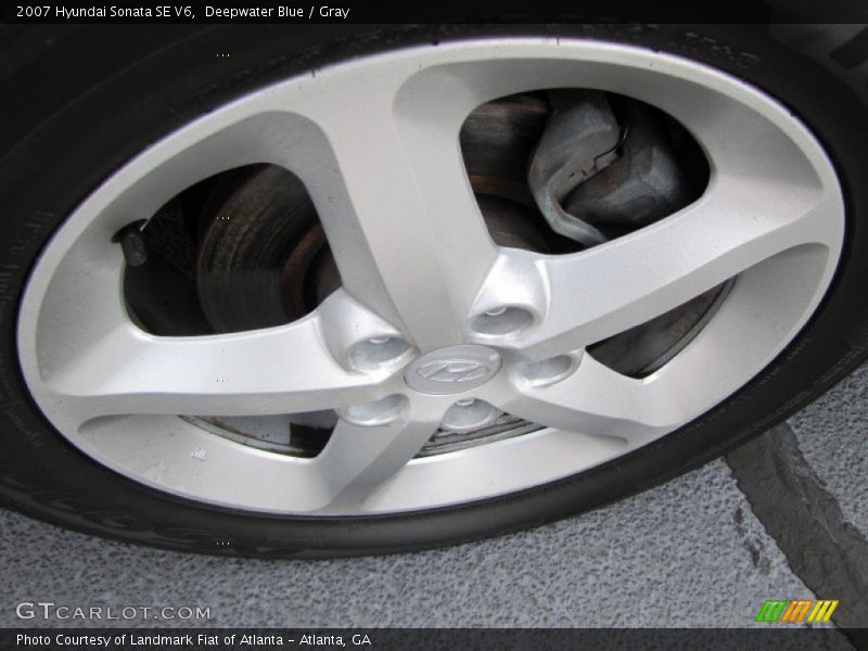 Deepwater Blue / Gray 2007 Hyundai Sonata SE V6