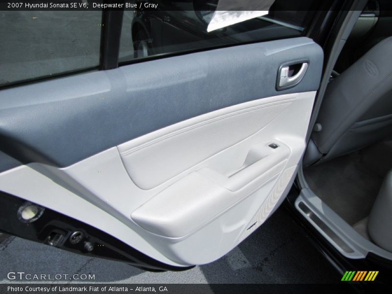 Deepwater Blue / Gray 2007 Hyundai Sonata SE V6