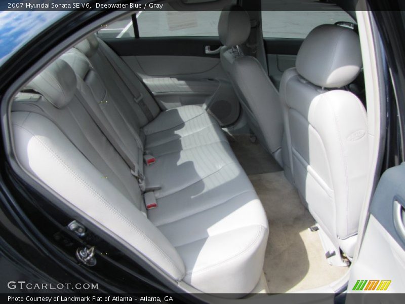 Deepwater Blue / Gray 2007 Hyundai Sonata SE V6