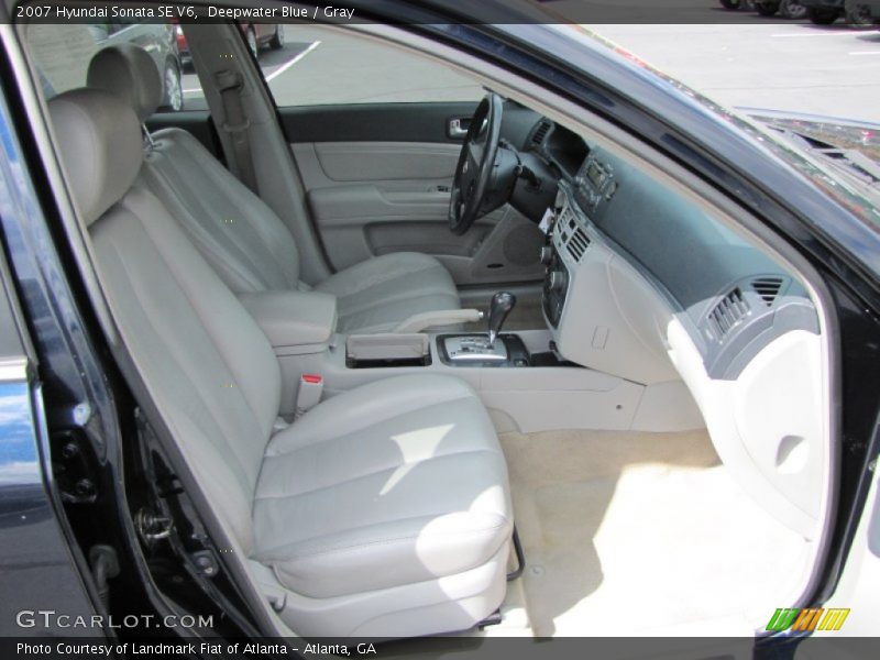 Deepwater Blue / Gray 2007 Hyundai Sonata SE V6