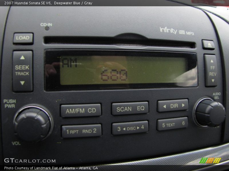 Deepwater Blue / Gray 2007 Hyundai Sonata SE V6