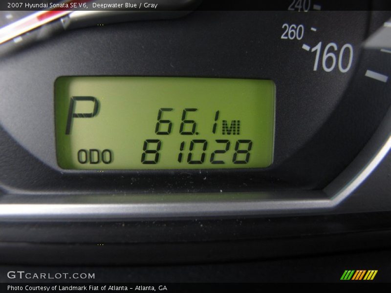 Deepwater Blue / Gray 2007 Hyundai Sonata SE V6