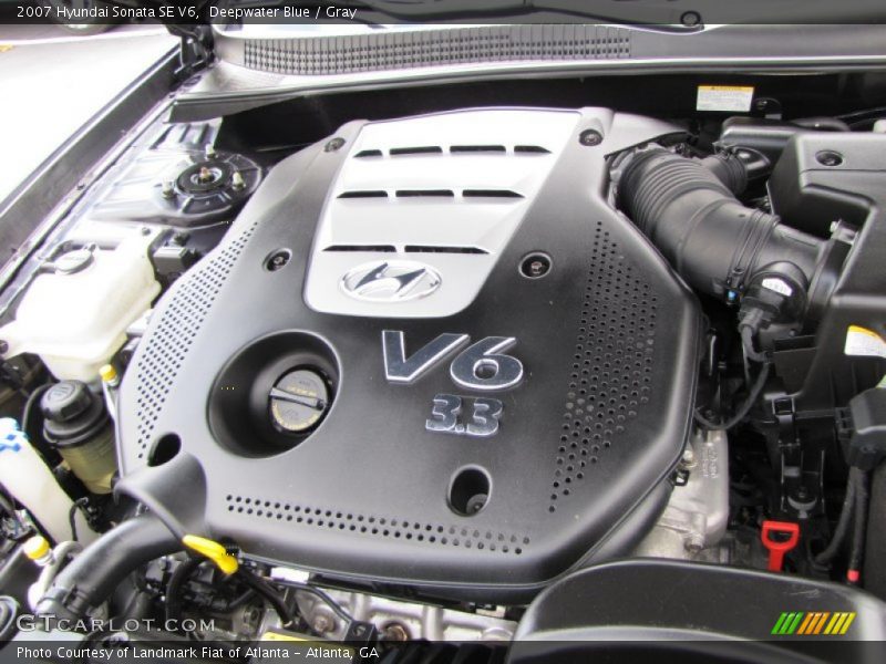 Deepwater Blue / Gray 2007 Hyundai Sonata SE V6