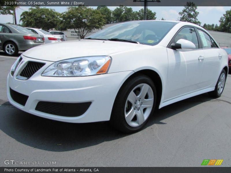 Summit White / Ebony 2010 Pontiac G6 Sedan