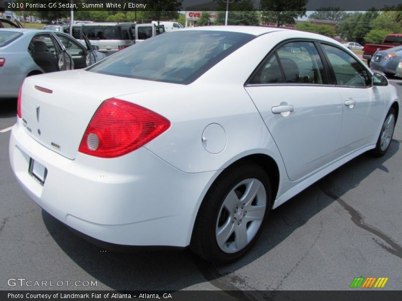 Summit White / Ebony 2010 Pontiac G6 Sedan