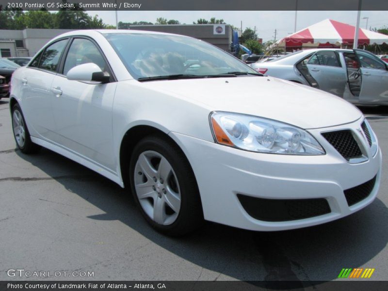 Summit White / Ebony 2010 Pontiac G6 Sedan