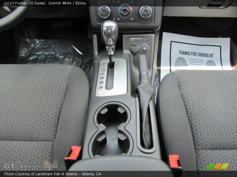 Summit White / Ebony 2010 Pontiac G6 Sedan