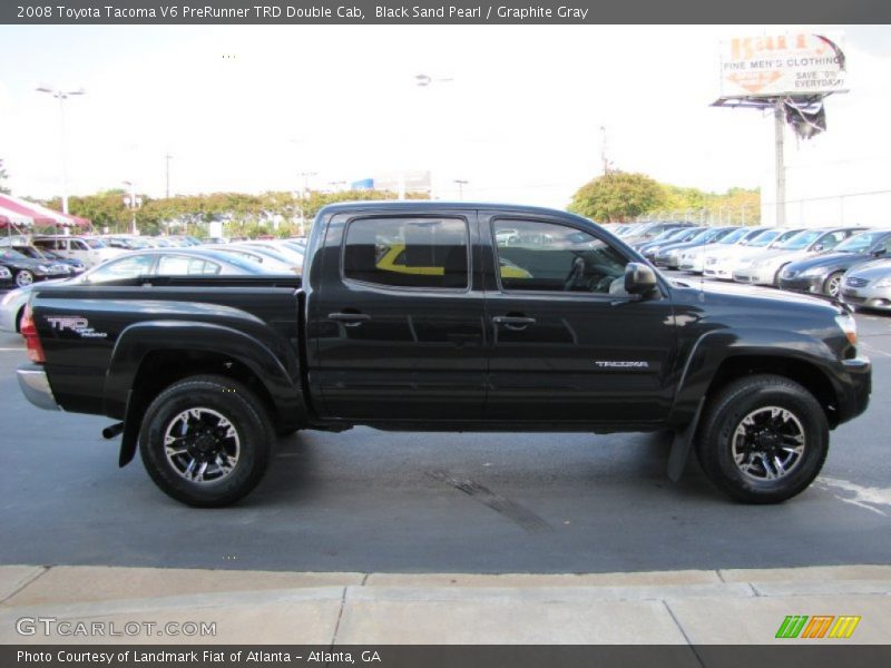 Black Sand Pearl / Graphite Gray 2008 Toyota Tacoma V6 PreRunner TRD Double Cab