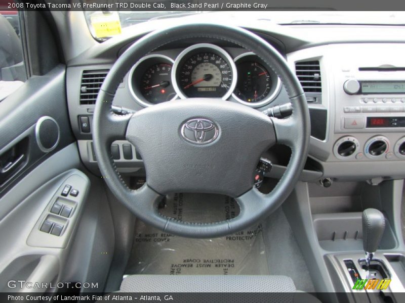Black Sand Pearl / Graphite Gray 2008 Toyota Tacoma V6 PreRunner TRD Double Cab