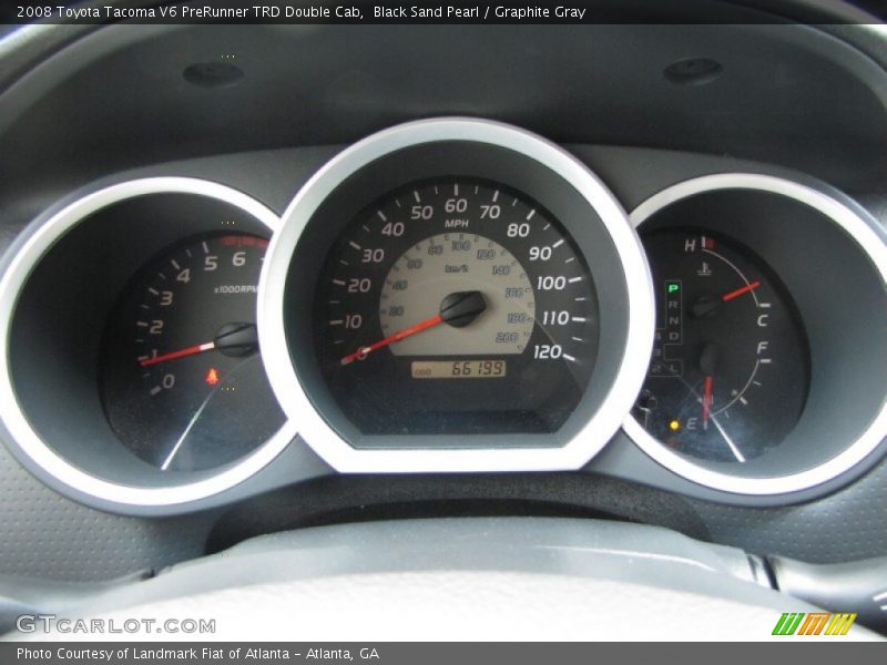 Black Sand Pearl / Graphite Gray 2008 Toyota Tacoma V6 PreRunner TRD Double Cab