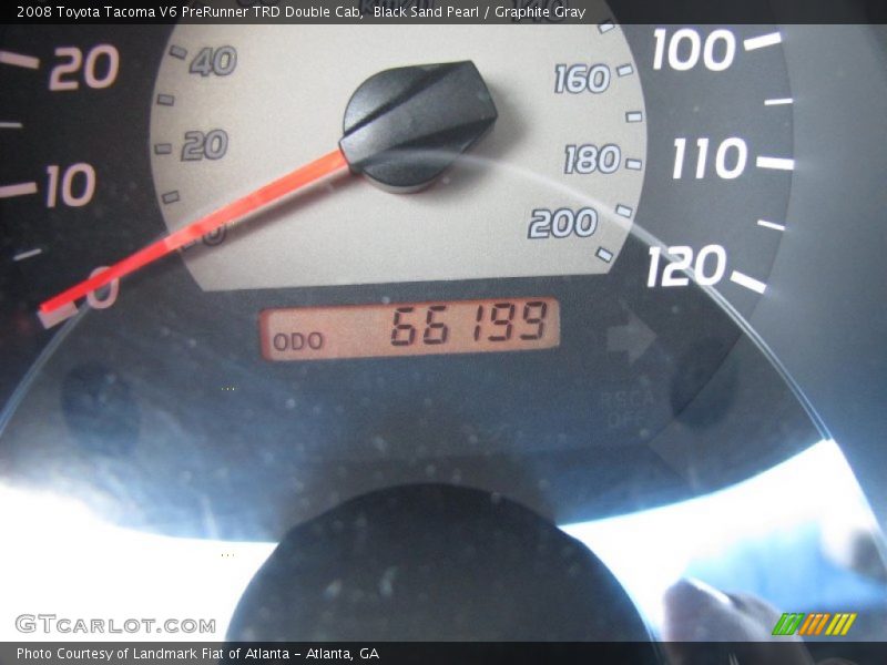 Black Sand Pearl / Graphite Gray 2008 Toyota Tacoma V6 PreRunner TRD Double Cab