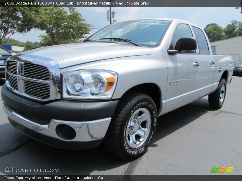 Bright Silver Metallic / Medium Slate Gray 2008 Dodge Ram 1500 SXT Quad Cab