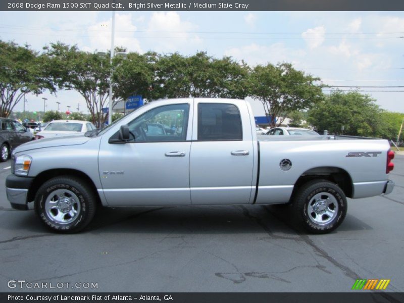 Bright Silver Metallic / Medium Slate Gray 2008 Dodge Ram 1500 SXT Quad Cab
